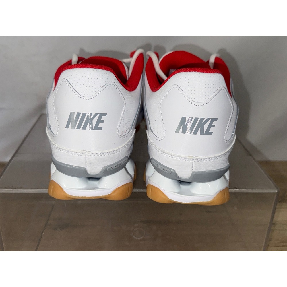 Nike Reax 8 TR Mesh Mens Training Shoes White Wolf Grey Red 621716-103 Size 11.5 - Picture 4 of 9